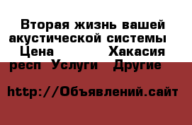 Вторая жизнь вашей акустической системы › Цена ­ 1 200 - Хакасия респ. Услуги » Другие   